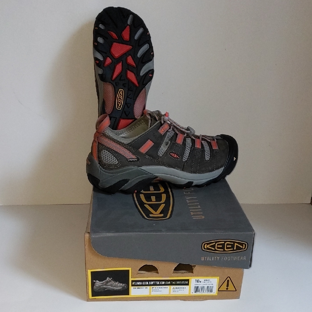 Keen Gray And Red Hiking Shoes
